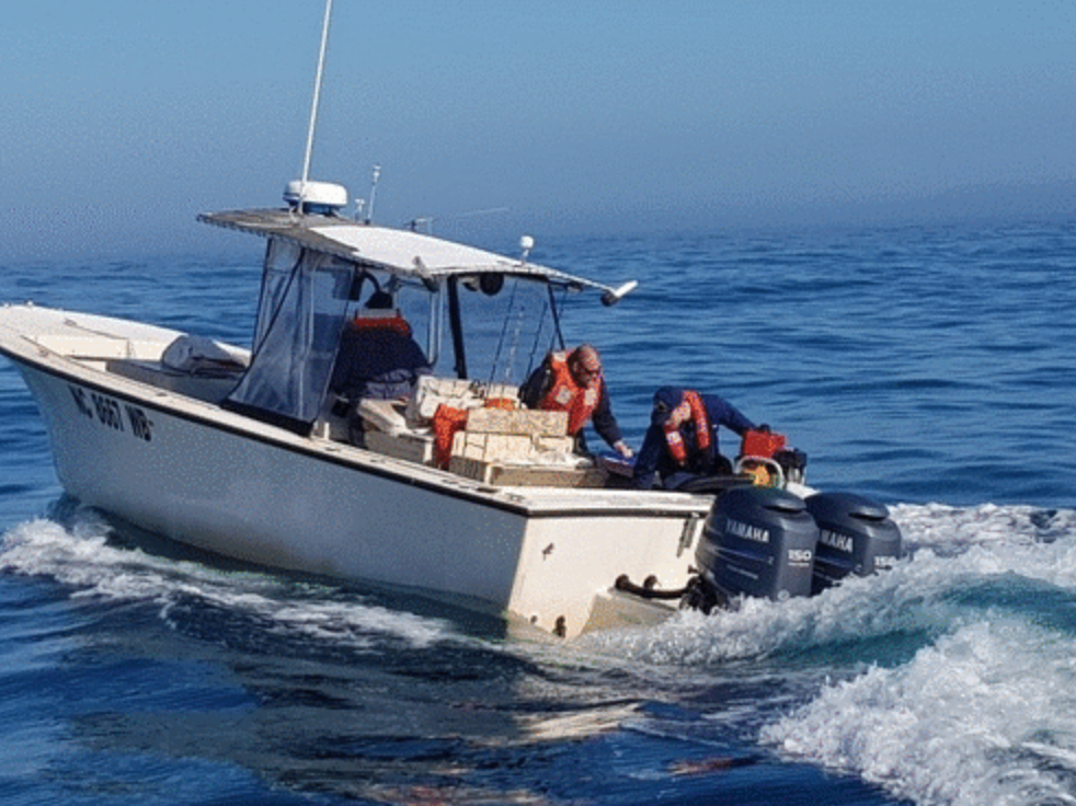 Coast Guard Rescues Two Men after Boat Collides with Object off North ...